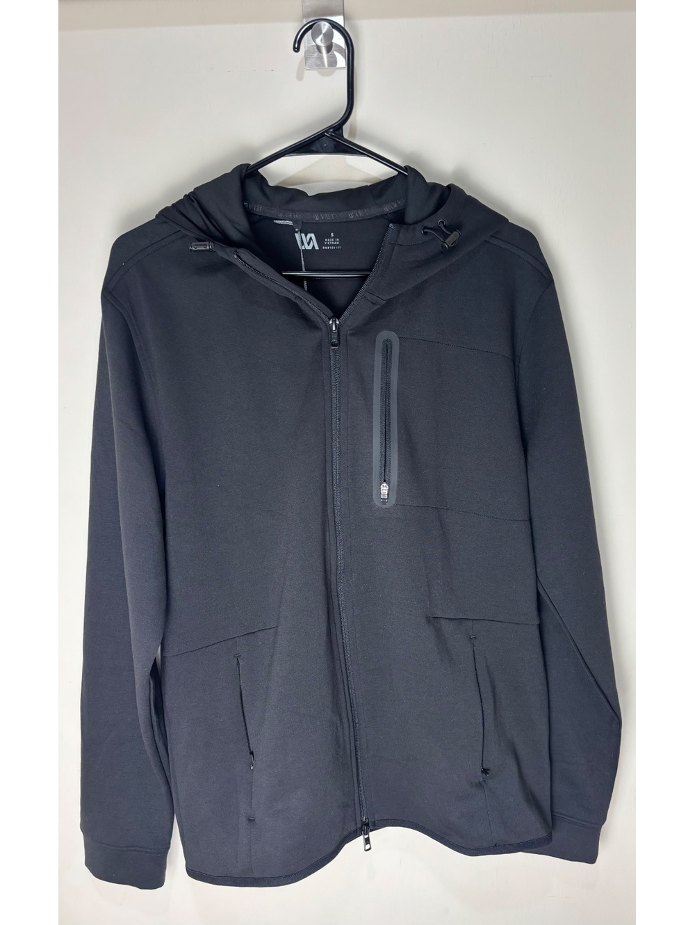 VRST Pinnacle Fleece Full Zip Hoodie Men S Black Performance Jacket NWT